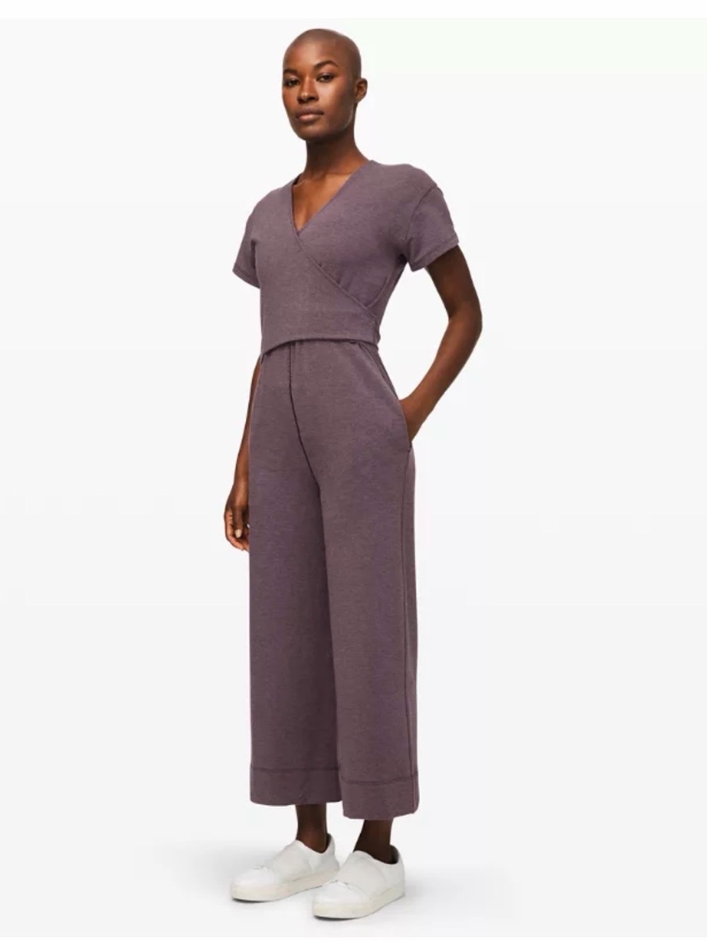 lululemon athletica Mauve Wide-Leg Wrap Jumpsuit